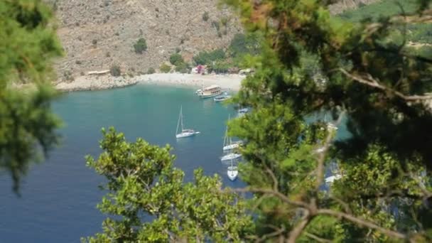 Bella vista aerea della Valle delle Farfalle a Fethiye, Turchia — Video Stock