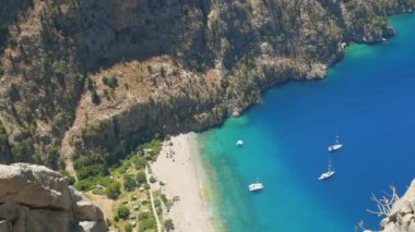 Fethiye'deki Kelebekler Vadisi'nin güzel havadan görünümü