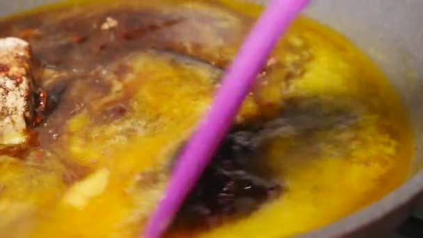 Příprava těsta na zimní sušenku, piparkook — Stock video