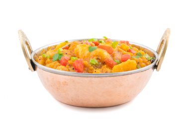 Hint mutfağı baharatlı patates kızartması, patates kızartması, köri, Aloo Masala ya da Alu Masala olarak da bilinir.