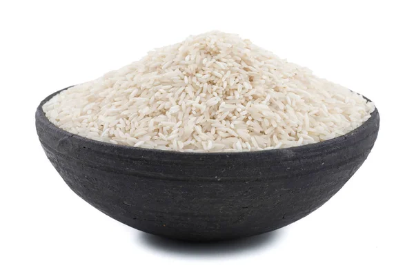 Sağlıklı Taze Çiğ Pirinç Basmati Rice Veya Hint Chawal Olarak — Stok fotoğraf