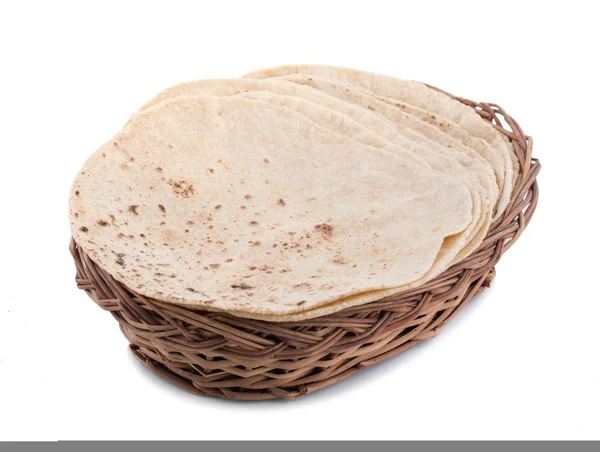 Indiase Traditionele Keuken Chapati Ook Bekend Als Roti Fulka Paratha — Stockfoto