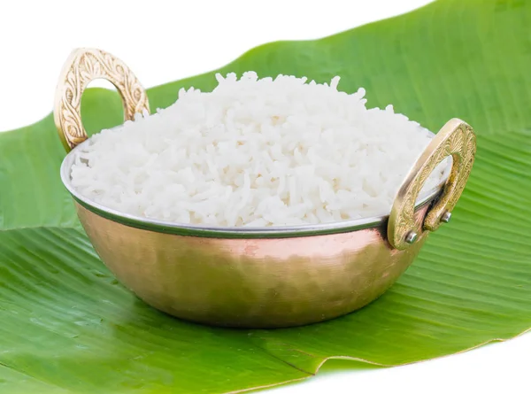 Nasi Yang Sehat Dan Segar Dimasak Juga Dikenal Sebagai Basmati — Stok Foto