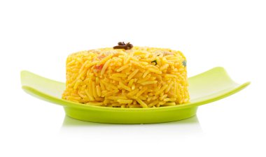Hint mutfağı Pulav, Vejetaryen Biryani, Vejetaryen Pulav, Sebze Pulav, Biryani veya Sebze Pilav olarak da bilinir.