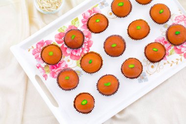 Geleneksel Hint Özel Yemeği Gulab Jamun