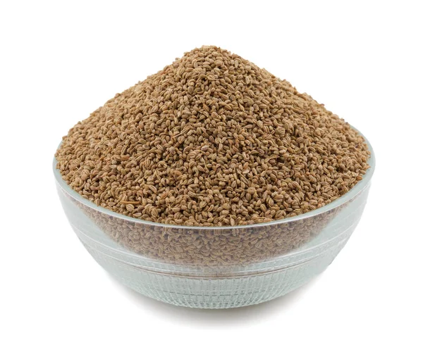 Ajwain Också Känd Som Ajowan Kummin Eller Trachyspermum Ammi Isolerad — Stockfoto