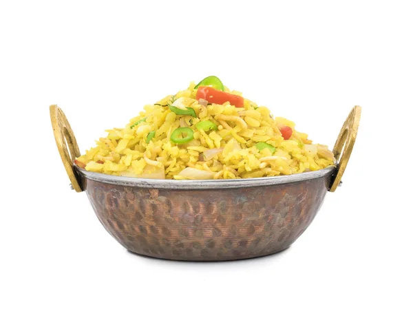 Piatto Indiano Colazione Poha Conosciuto Anche Come Pohe Aalu Poha — Foto Stock