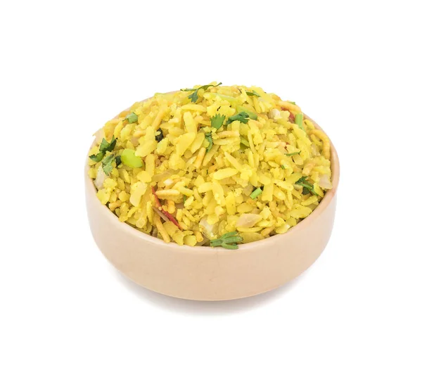 Piatto Indiano Colazione Poha Conosciuto Anche Come Pohe Aalu Poha — Foto Stock