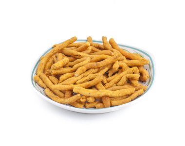 Sev zerdeçal, cayenne ve ajwain ile yağda kızartılmış daha önce görmüş nohut unu hamur yapılan gevrek erişte küçük parçalarından oluşan bir popüler Hint snack besindir.