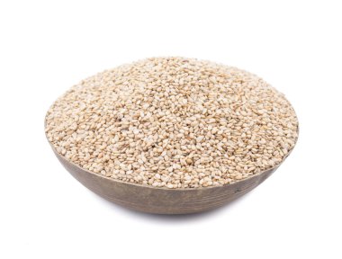 Doğal Susam da Hindistan'da beyaz arka plan üzerinde izole Til bilmek gibi