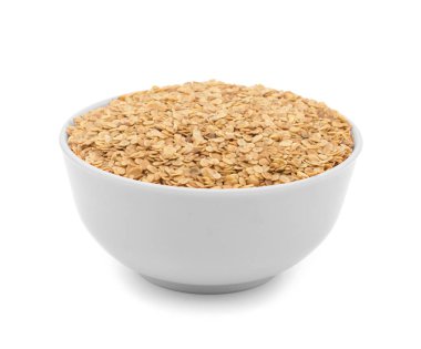 Split kavrulmuş kişniş tohumu da Dhana Dal bilmek ya da Sukh Mukh beyaz arka plan üzerinde izole