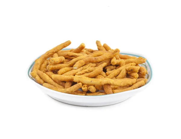 Sev Popular Indian Snack Food Consisting Small Pieces Crunchy Noodles — Stock Photo, Image