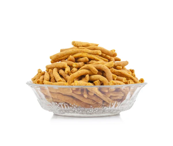 Sev Popular Indian Snack Food Consisting Small Pieces Crunchy Noodles — Stock Photo, Image