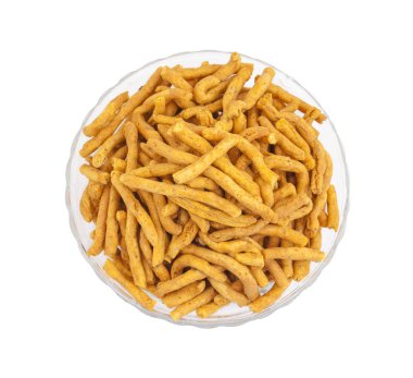 Sev zerdeçal, cayenne ve ajwain ile yağda kızartılmış daha önce görmüş nohut unu hamur yapılan gevrek erişte küçük parçalarından oluşan bir popüler Hint snack besindir.