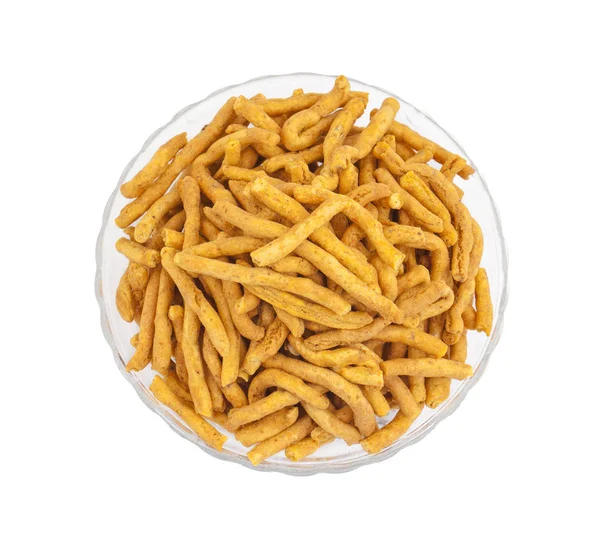Sev Népszerű Indiai Snack Ételeket Ropogós Tészta Készült Csicseriborsó Liszt — Stock Fotó