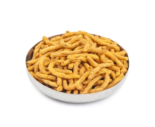 Sev Popular Indian Snack Food Consisting Small Pieces Crunchy Noodles — Stock Photo, Image