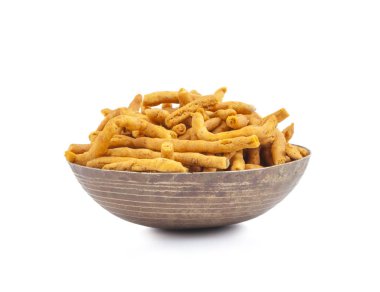 Sev zerdeçal, cayenne ve ajwain ile yağda kızartılmış daha önce görmüş nohut unu hamur yapılan gevrek erişte küçük parçalarından oluşan bir popüler Hint snack besindir.