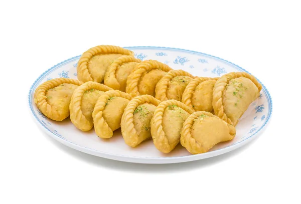 Gujiya Oder Gujia Ist Ein Indischer Süßer Knödel Der Mit — Stockfoto