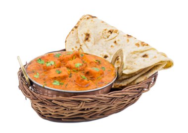 Hint Lezzetli Mutfağı Paneer Tikka Masala ve Tandoori Chapati, ayrıca Paneer Butter Masala olarak da bilinir.