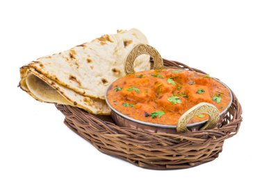 Hint Lezzetli Mutfağı Paneer Tikka Masala ve Tandoori Chapati, ayrıca Paneer Butter Masala olarak da bilinir.