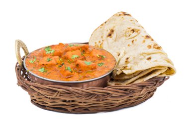 Hint Lezzetli Mutfağı Paneer Tikka Masala ve Tandoori Chapati, ayrıca Paneer Butter Masala olarak da bilinir.