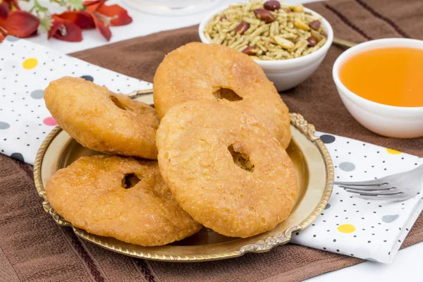 Indian Traditional Sweet Kachori Also Know Mawa Kachori Kachauri Kachodi — Stock Photo, Image