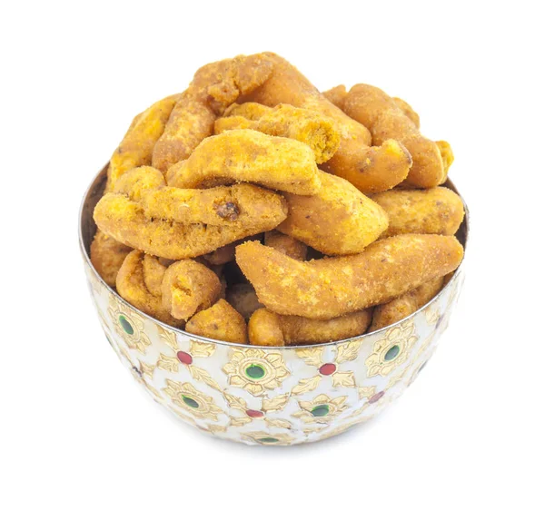 Ganthiya Also Know Gathiya Ghatiya Deep Fried Indian Snacks Made — Stock Photo, Image