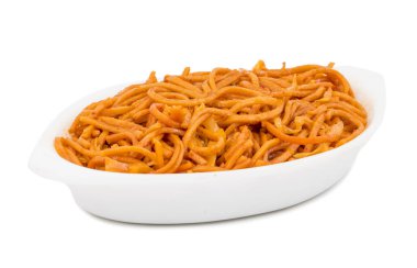 Baharatlı Kızarmış Sebze Chow Mein ayrıca Erişte ya da Hakka Eriştesi olarak da bilinir Erişte ve Sebzeli Popüler Doğu Tabağıdır.
