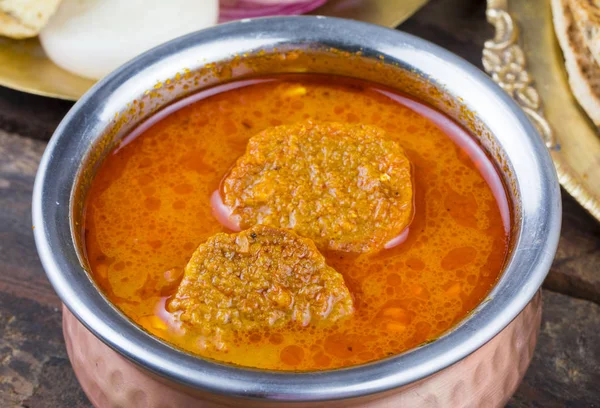 Hint Geleneksel Mutfağı Gatta Curry Ayrıca Gatte Sabji Besan Gatta — Stok fotoğraf
