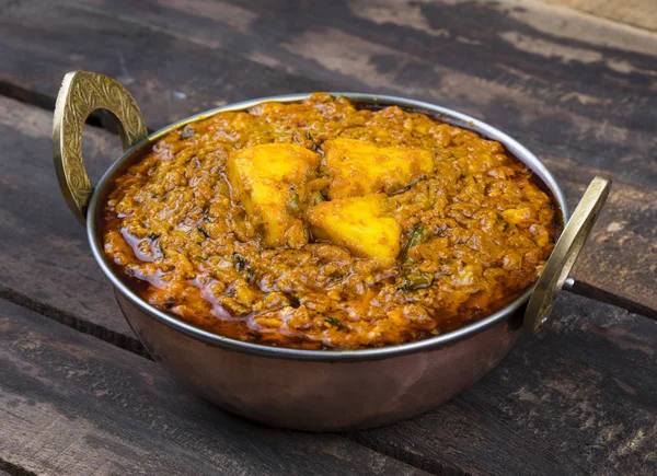 Indiase Vegetarische Keuken Kadai Paneer Ook Bekend Als Kadhai Paneer — Stockfoto