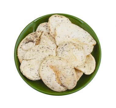 Hint baharatlı patates cipsi de biliyorum Aloo Papri, Aloo Papdi, Alu Papdi, gofret ve Aloo beyaz arka plan üzerinde izole cips