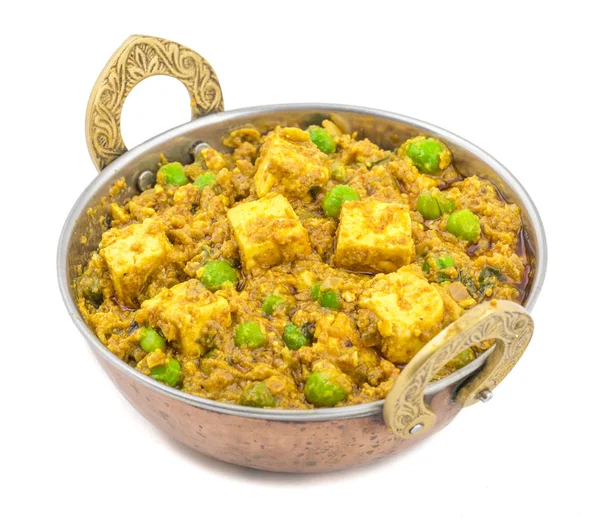 Indiai Konyha Mattar Paneer Egy Vegetáriánus Észak Indiai Étel Álló — Stock Fotó