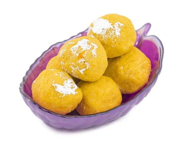 Besan Laddu Indian Traditional Sweet Food También Conocido Como Laddoos —  Fotos de Stock