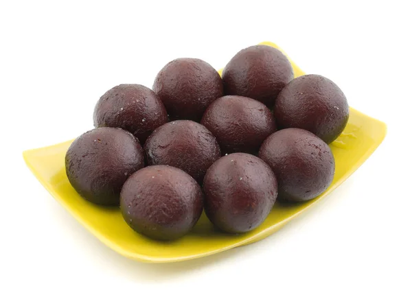 Indické Sweet Food Sweet Black Gulab Jamun Také Známý Jako — Stock fotografie