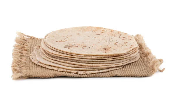 Geleneksel Hint Mutfağı Chapati Roti Fulka Paratha Hint Ekmeği Düz — Stok fotoğraf