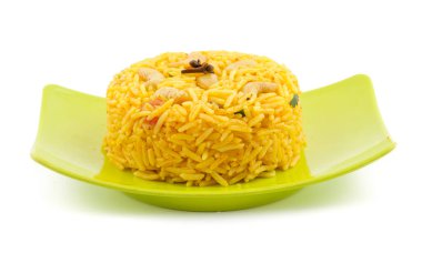 Hint mutfağı Pulav, Vejetaryen Biryani, Vejetaryen Pulav, Sebze Pulav, Biryani veya Sebze Pilav olarak da bilinir.
