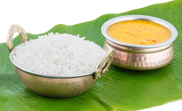 Cozinha Tradicional Indiana Dal Fry Rice Também Conhecido Como Dal — Fotografia de Stock