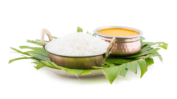 Cocina Tradicional India Dal Fry Arroz También Conocido Como Dal —  Fotos de Stock