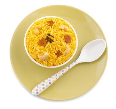 Hint mutfağı Pulav, Vejetaryen Biryani, Vejetaryen Pulav, Sebze Pulav, Biryani veya Sebze Pilav olarak da bilinir.