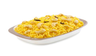 Hint mutfağı Pulav, Vejetaryen Biryani, Vejetaryen Pulav, Sebze Pulav, Biryani veya Sebze Pilav olarak da bilinir.