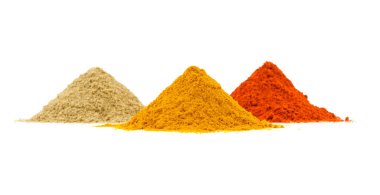 Hint Renkli Baharatlar Yığını olarak da bilinir. Kırmızı Biber tozu, zerdeçal tozu, kişniş tozu, Mirchi, Mirch, Haldi, Dhaniya tozu olarak da bilinir.
