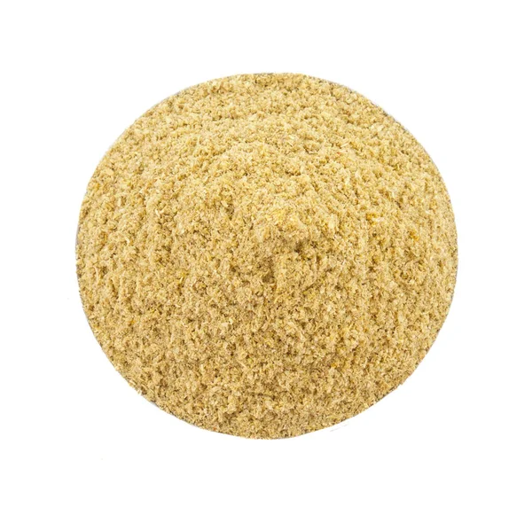 Kişniş tozu veya Dhaniya Tozu Beyaz Arkaplanda izole edildi