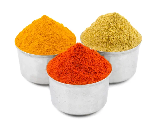Especias Coloridas India También Conocen Como Polvo Chile Rojo Polvo —  Fotos de Stock