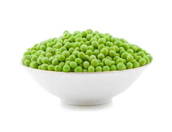 Fresh Close Dried Green Peas Isolated White Background — Stock Photo, Image