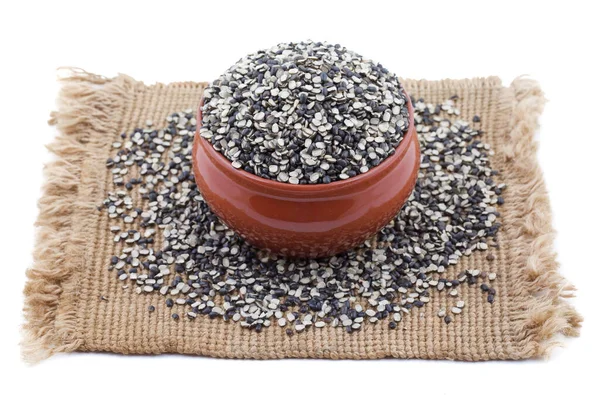 Split Black Lentil Also Know Black Gram Black Urad Dal — Stock Photo, Image