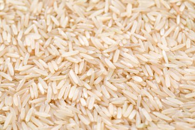 Sağlıklı Taze Kahverengi Pirinç Arkaplanının Yakın Çekimi