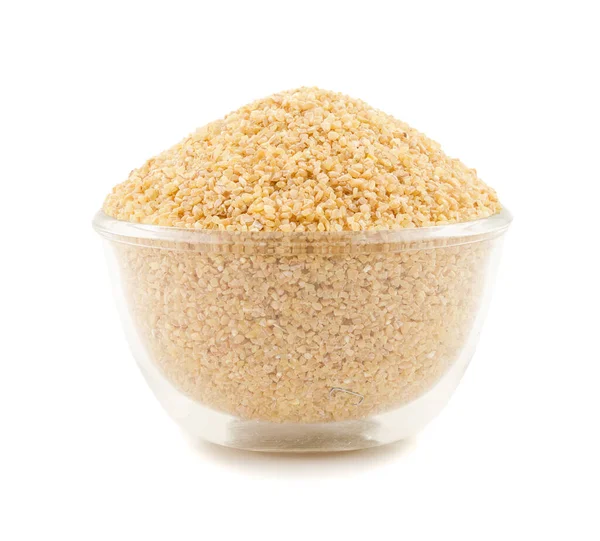 Alimentos Cereales Crudos También Conocidos Como Bulgur Dalia Daliya Aislados —  Fotos de Stock