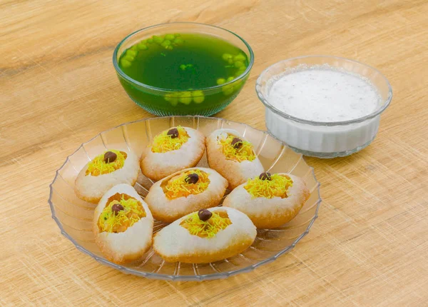 Indian Street Food Pani Puri También Conocido Como Golgappa Golgappe —  Fotos de Stock