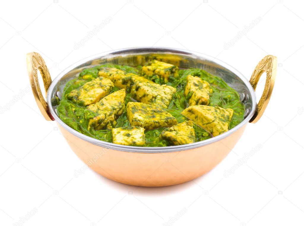 Indian Healthy Cuisine Palak Paneer Served With Tandoori Roti or Salad Made Up of Spinach And Cottage Cheese