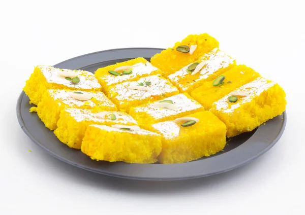 Alimento Dulce Popular Indio Khopara Pak Burfi Coco Compuesto Coco —  Fotos de Stock
